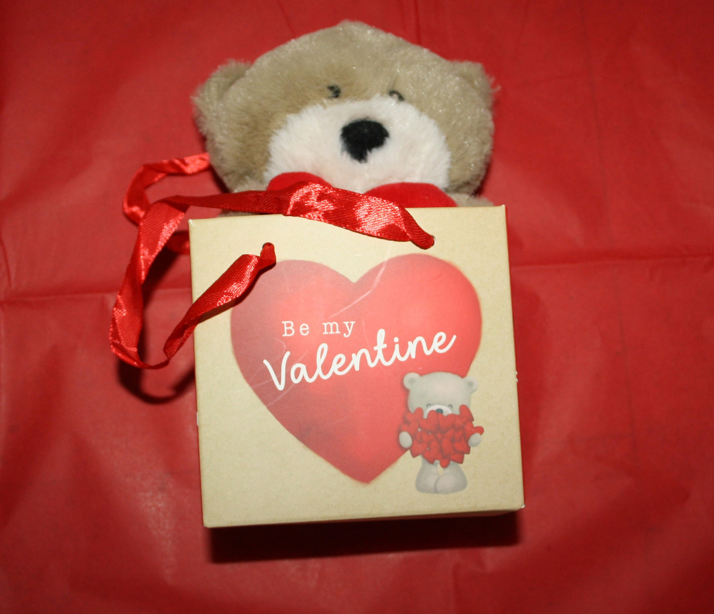 Valentine’s Day Gift Hamper – Teddy, Chocolate, Candle & Rose | Romantic Surprise Box